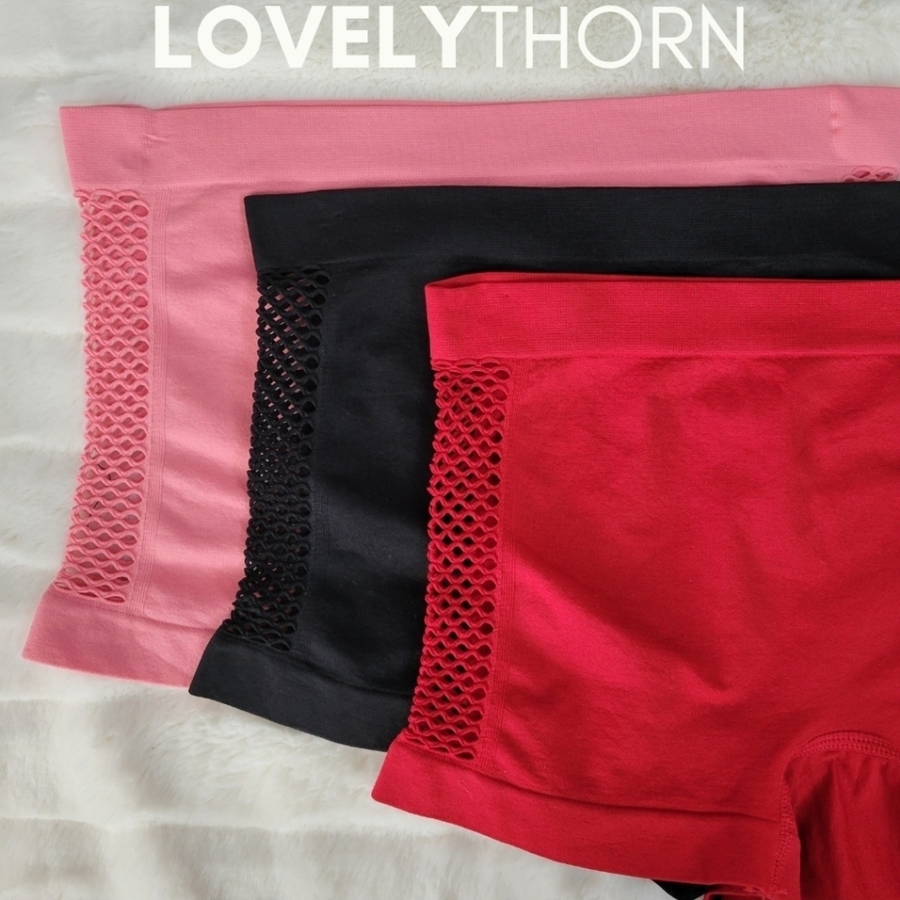 BOUTIQUE // ultra-chic mesh side panel soft & stretchy boyshorts